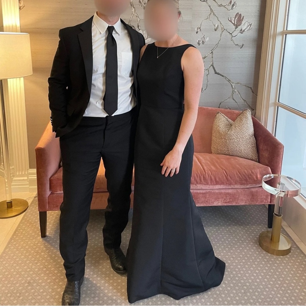 Amsale Black Evening Gown
